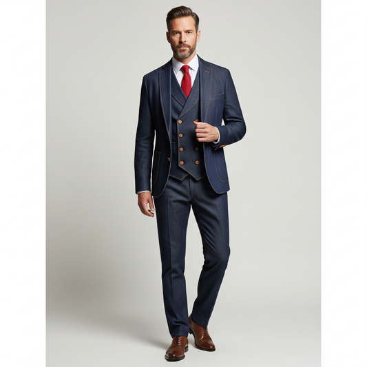 【DenimSuit】BeehiveJEANS -The Smart Workwear Model 3piece🇯🇵